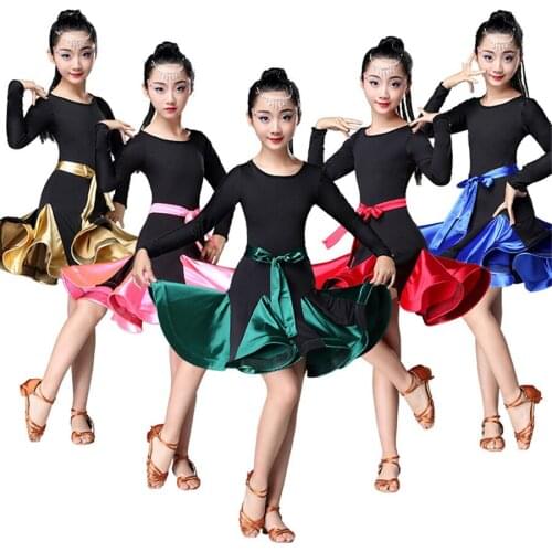 Girls Carnival Jazz dancewear costume Kids Modern Latin Ballroom Party Dancing Dress Child Dancing dress wear clothes For Girls