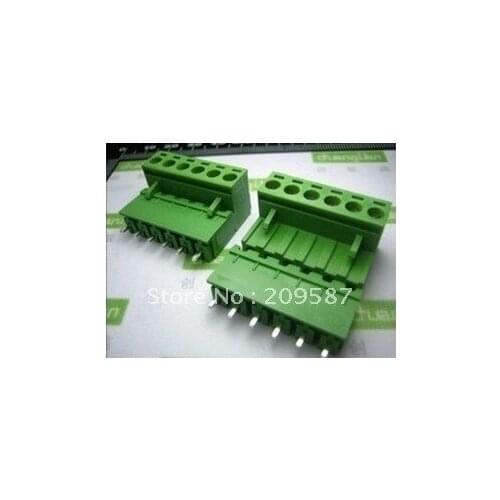 50pcs Block Terminal Connectors 2EDG 5.08-6P 90 Degree