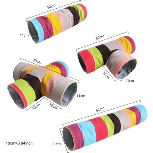 Small Pet Tunnel Toys Ferret Play Tunnels Color Tubes for Hedgehog Chinchilla Hamster Hiding Spot for Kitten