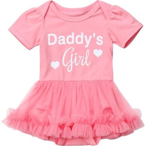 Lovely Newborn Clothing Baby Girls Clothes Pink Short Sleeve Bodysuit Tutu Skirts Infant Bodysuit Cotton Jumpsuit Baby Clothes