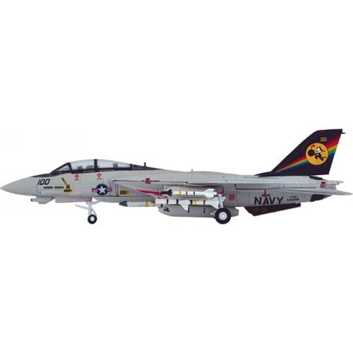 Diecast 1/200 U.S. Navy F14D Simulation Fighter Aircraft Number NK100 Alloy Material Room Decoration Birthday Gift