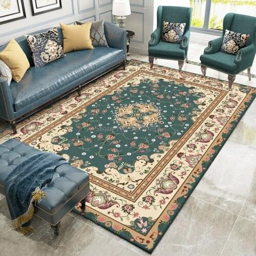 Fashion European Style Atmosphere Elegant Fresh Flower Living Room Bedroom Kitchen Bedside Carpet Floor Mat