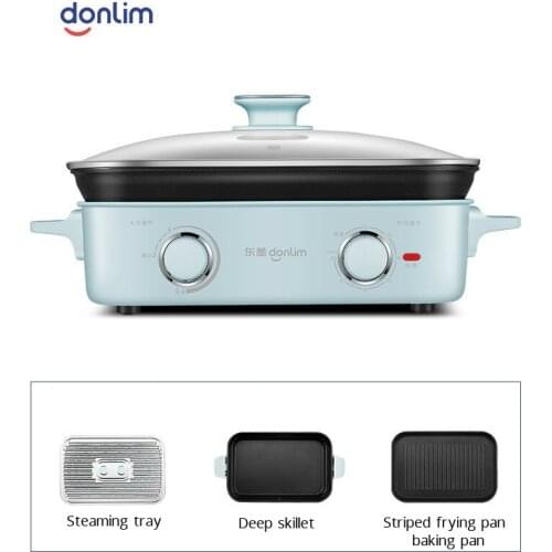 1400W Household Electric Multi Cooker Multifunctional Electric Cooking Pot Steamer Pot Frying Pan Multicooker Pot One Machine
