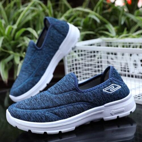 Sooneeya Breathable Slip On Lazy Shoes Unisex Couple Walking Loafers Shoes Ultra Light Stretch Casual Shoes Men Espadrilles