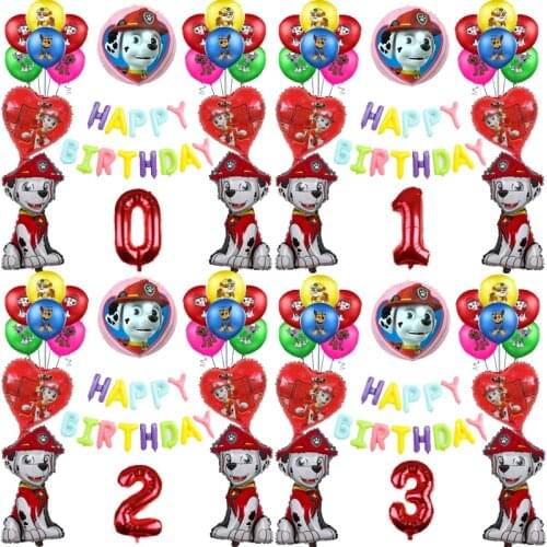 Set Party supplies Paw patrol balloon child Birthday party Paw dog decoration Balloon party Child birthday Party decoration