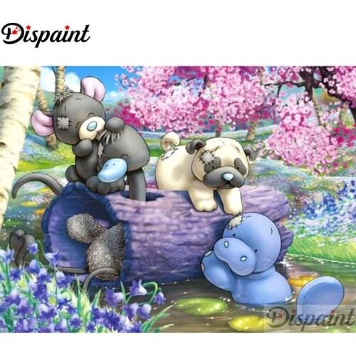 Dispaint Full Square/Round Drill 5D DIY Diamond Painting "Cartoon dog duck" 3D Embroidery Cross Stitch Home Decor Gift A12561