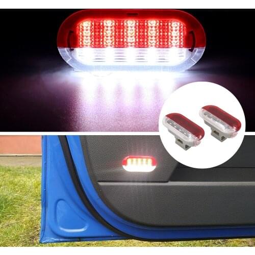 A Pair 1J0947413 1J0949105A Door Warning Light 1J0947411E For VW Polo Sharan Bora Vento Touran Golf Beetle Jetta Mk3 Mk4