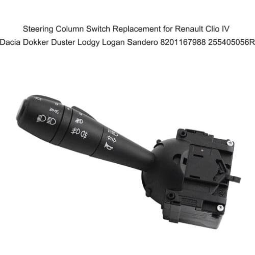 Steering Column Switch Left Turn Signal Horn Switch Replacement for Renault Clio IV Dacia Dokker Duster Lodgy Logan Sandero