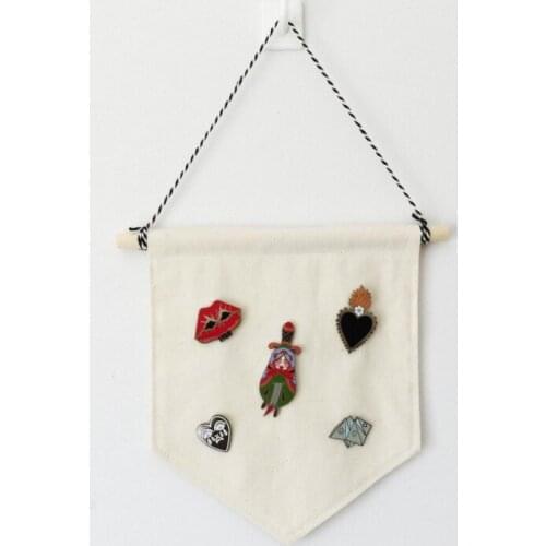 Blank Cotton Pin Wall Display Holder Pennant Banner Badge Buttons And Lapel Collections 3 Colors