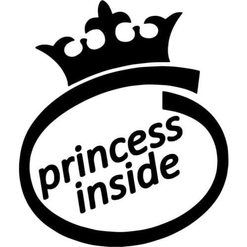 S51757# Various Sizes/Colors Car Stickers Vinyl Decal Princess Inside Motorcycle Decorative Accessories Creative Waterproof