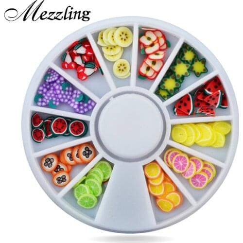 DIY Nail Art Wheel Decoration Fruit Slices 3d Polymer Clay Tiny Nail Beauty Design Manicure Tools
