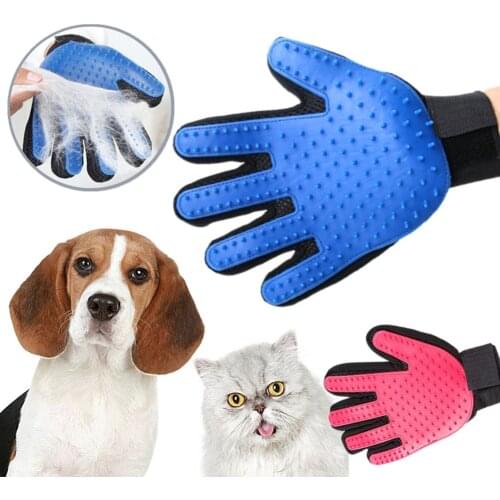 Pet Dog Hair Brush Comb Glove For Pet Cleaning Massage Grooming Supply Glove For Animal Finger Cleaning Cat Hair Glove