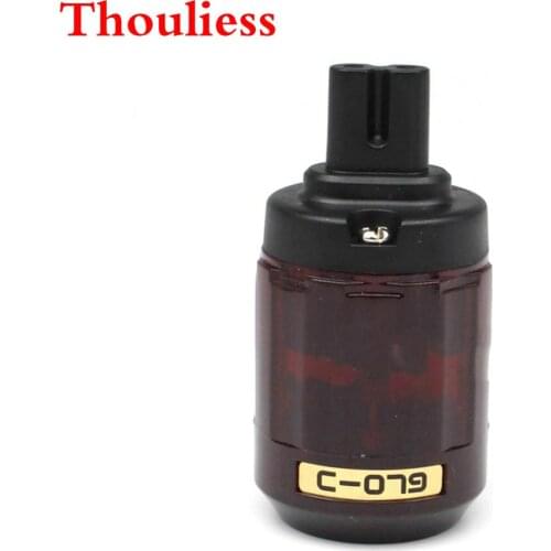 Thouliess HIFI Gold Plated C-079 Figure 8 IEC C7 Plug IEC Female Electrical Plug Socket Adapter Connector Audio Power Cable
