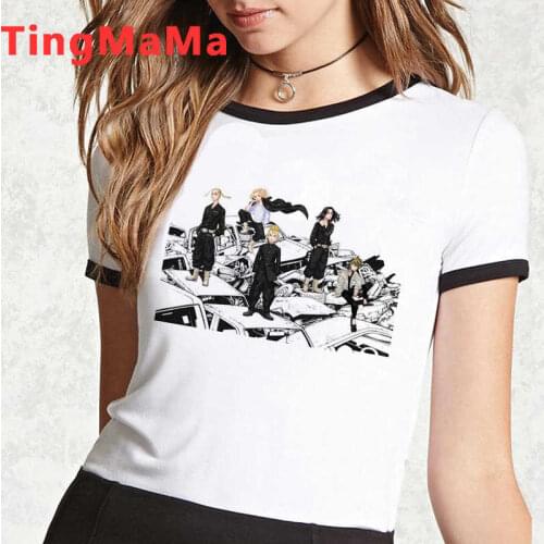 Tokyo Revengers summer top t-shirt male japanese couple clothes grunge streetwear 2021 t shirt white t shirt