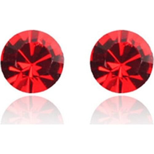 TRACYSWING Real Austrian Crystals White Gold Color Fashion Stud earrings for women Sales New Round 85799Red