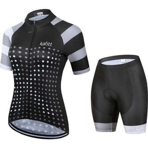 Kafitt Cycling Shirt Womens Bike Clothing Dresses Cyclist Jersey Maillot Ciclismo Quick Dry Bicycle Clothing Wear MTB Racing