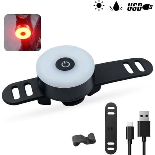 Bicycle Rear Light USB Rechargeable LED Taillight Waterproof Bike Light For MTB Helmet Pack Bag Scooter Safety Warning Lamp