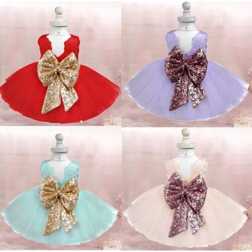 Winter New Year Girls Costume Princess Sequin Dress For Party Toddler Evening Tulle Fabrics Ball Gown For 1 2 3 4 5 Years Kids