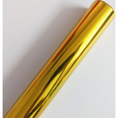 Golden Gold Chrome Air Free Mirror Vinyl Wrap Film Sticker Sheet Decal Adhesive Emblem Car styling