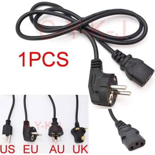 1pcs Universal 3 Prong Power Cord Cable 1.2M UK Plug / EU Plug / US Plug / AU Plug for Desktop Printers Monitors