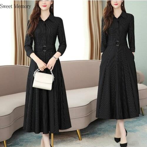 2020 Sweet Memory Long Sleeve Vintage Black Cocktail Dresses Women Autumn Winter 3XL Plus Size Party Vestido Casual Wear