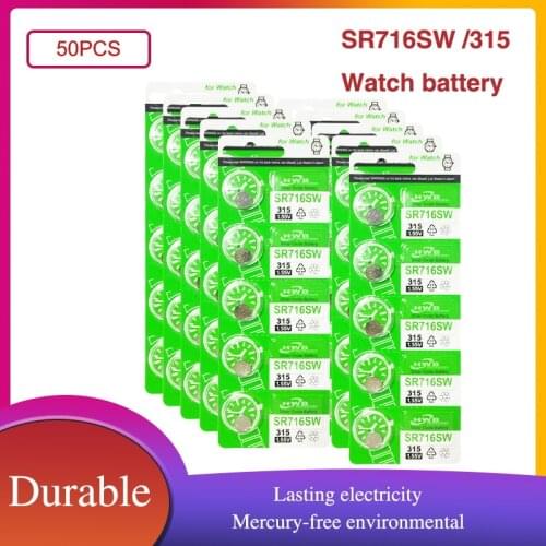 50PCS SR716SW 315 Maxell Watches Calculators Remote Controls Battery SR67 SR716 1.55V Battery for Made in Japan