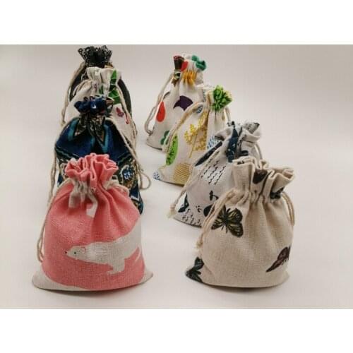 500pcs Cloth Jute Bag Sack Cotton Bag Drawstring Burlap Bag Jewelry Bags Pouch Little Bags For Jewelry Display Storage Gift Bag