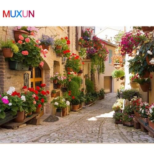 5D Diy Diamond Painting City Landscape Embroidery Full Square Diamond Cross Stitch Flower Rhinestone Painting Home Decor Rp235