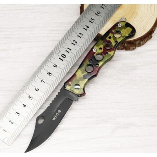 6.6" Classic fashion outdoor camping self-defense wilderness survival knife camouflage folding knife outdoor survival knife