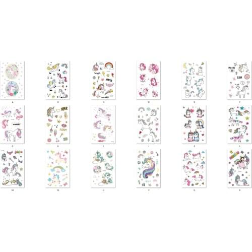 7.5x12cm Bridesmaid team Unicorn Temporary tattoo Bachelorette party decoration body sticker wedding Temporary tattoo sticker