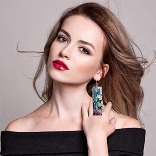 Anime Demon Shinobu Butterfly Earrings Acrylic Ear Dangler Cosplay Decoration Props Accessories