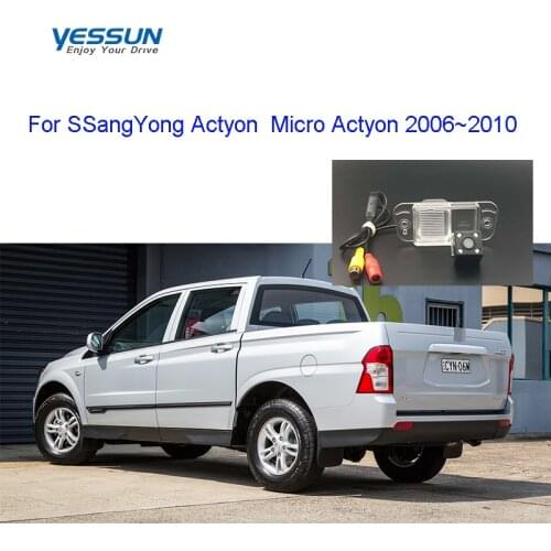 Yessun Car Rear View Camera For SSangYong Actyon Micro Actyon 2006~2010 license plate led camera rca video cable reverse camera