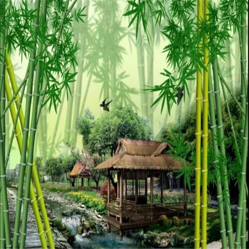 Bamboo forest small modern wall large high-grade wall cloth manufacturers wholesale wallpaper mural photo wall