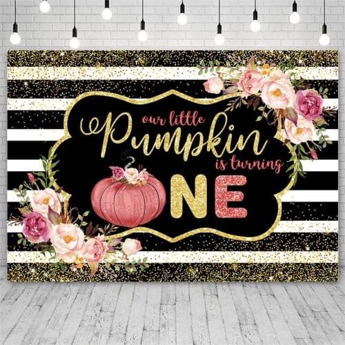Avezano Backgrounds Birthday Party Baby Shower Pink Little Pumpkin Princess Flowers Decor Backdrops For Photo Studio Photophone