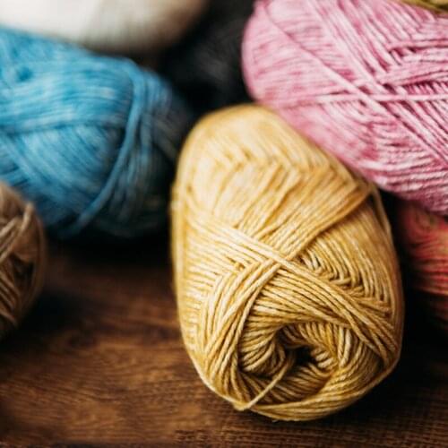 Free shipping 300g(50g*6pcs) Baby Cotton Hand Woven Cotton Crochet Cotton Coarse Wool Yarn In Spray