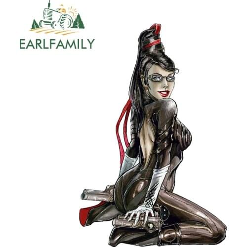 EARLFAMILY 13cm x 8.8cm for Bayonetta Funny Car Stickers Sunscreen Waterproof Decal Personality Windshield Laptop Car Styling
