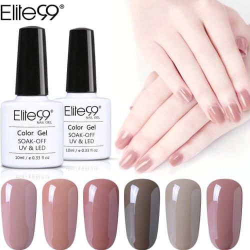 Elite99 10ML Nail Gel Polish UV LED Nude Colors Nail Art Design Base Top Coat Nail Gel Long Lasting Beauty Tool