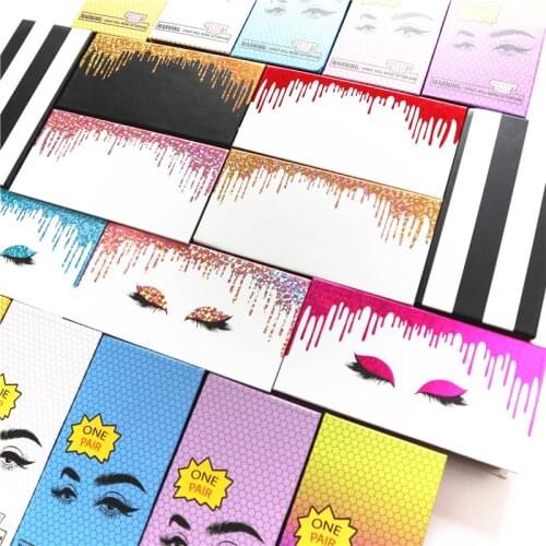 NEW 10/20pack wholesale eyelash packaging box lash boxes packaging faux mink lashes square round empty case bulk