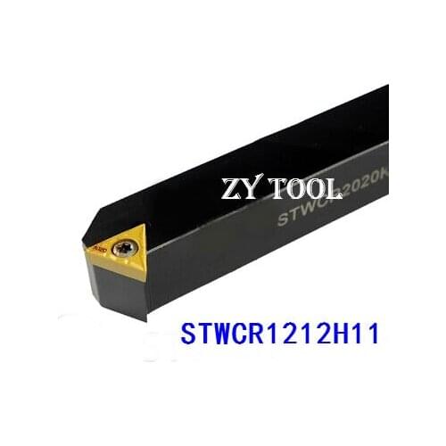 STWCR1212H11 12*12*100MM Metal Lathe Cutting Tools Lathe Machine CNC Turning Tools External Turning Tool Holder S-Type STWCR/L