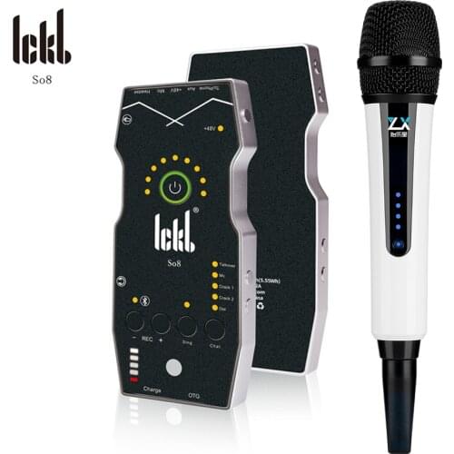 Ickb so8 Mobile Live Recording Sound Card Multifunctional stereo portable digital sound card Bluetooth Full set of live broadca