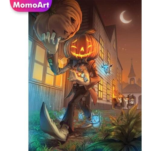 MomoArt Diamond Mosaic Cartoons 5D DIY Cross Stitch Set Diamond Embroidery Pumpkin Needlework Beaded Painting Art Child Gift
