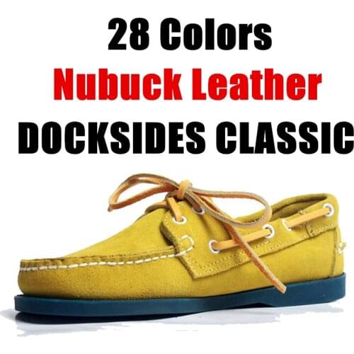 Men Genuine Suede Leather Driving Shoes,Docksides Classic Boat Shoe,Brand Design Flats Loafers For Men Women 2019A014
