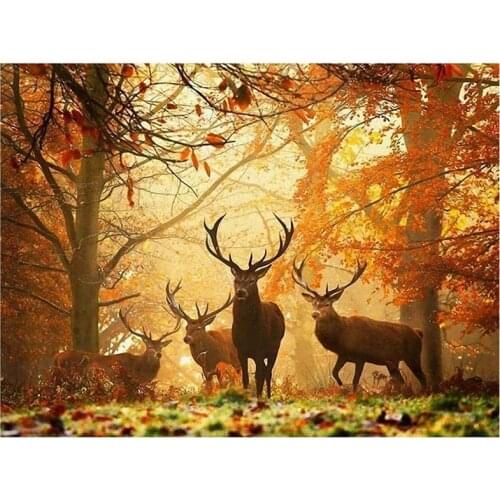 Diy Round Diamond Diamond Painting Exquisite Diamond Painting Set Forest Fawn Diamond Painting