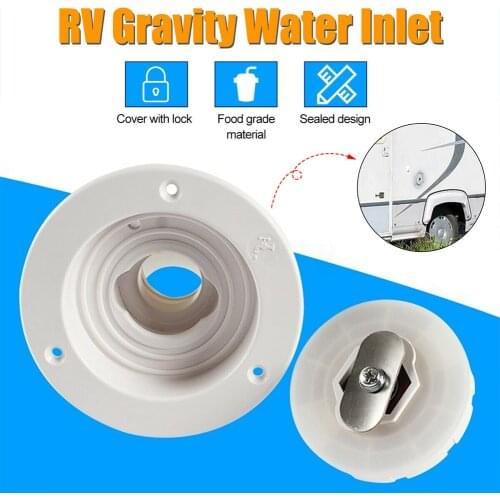Latest RV Parts Filler Neck For Water Tanks Plastic Caravan RV Gravity Water Inlet Fill Inlet Trailer with 2 Keys RV Accessories