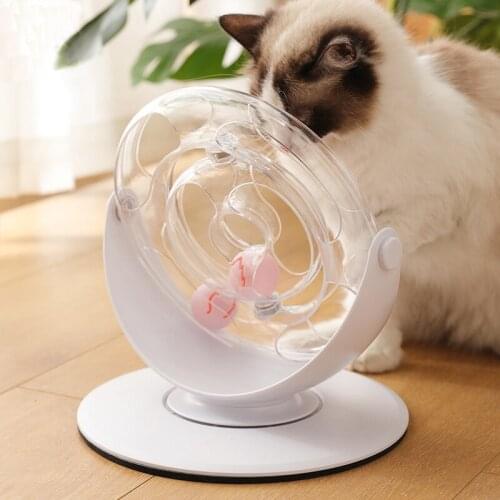 Pet Cat Toy Funny Cat Stick Rotating Space Cup Turntable Kitten Relieves Boredom Kitten Funny Kitty Cats Toys For Cats Supplies