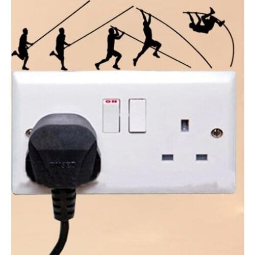 Jumping Mans Fashion Bedroom Home Decal Vinyl Switch Wall Sticker 6SS0395