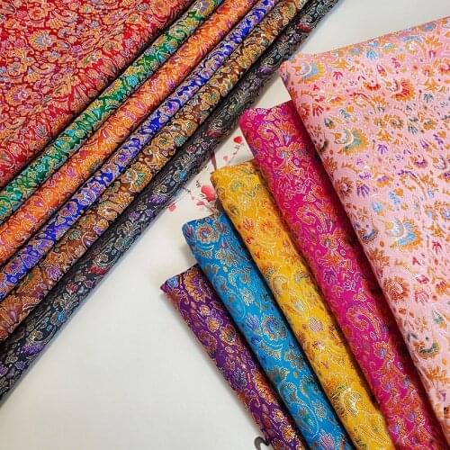 Brocade Fabric Damask Jacquard America style Apparel Costume Upholstery Furnishing Curtain Clothing Material patchwork