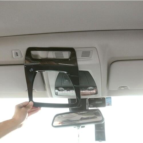 Carbon Fiber Style ABS Front Roof Reading Light Frame Cover Trim for BMW X3 X4 5 Series f10 f25 f26 2014-2017 Models Accessories