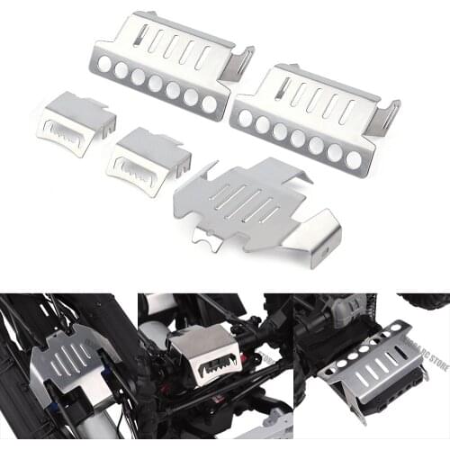 Metal Stainless Steel Chassis Armor Axle Protector Plate for 1:10 RC Crawler Car TRAXXAS TRX4