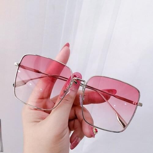 Womens Sunglasses Trending Fashion Big Box Gradient Sun Glases Anti-Blue Light Glasses Luxury Designer Men Driving Eyeglasses